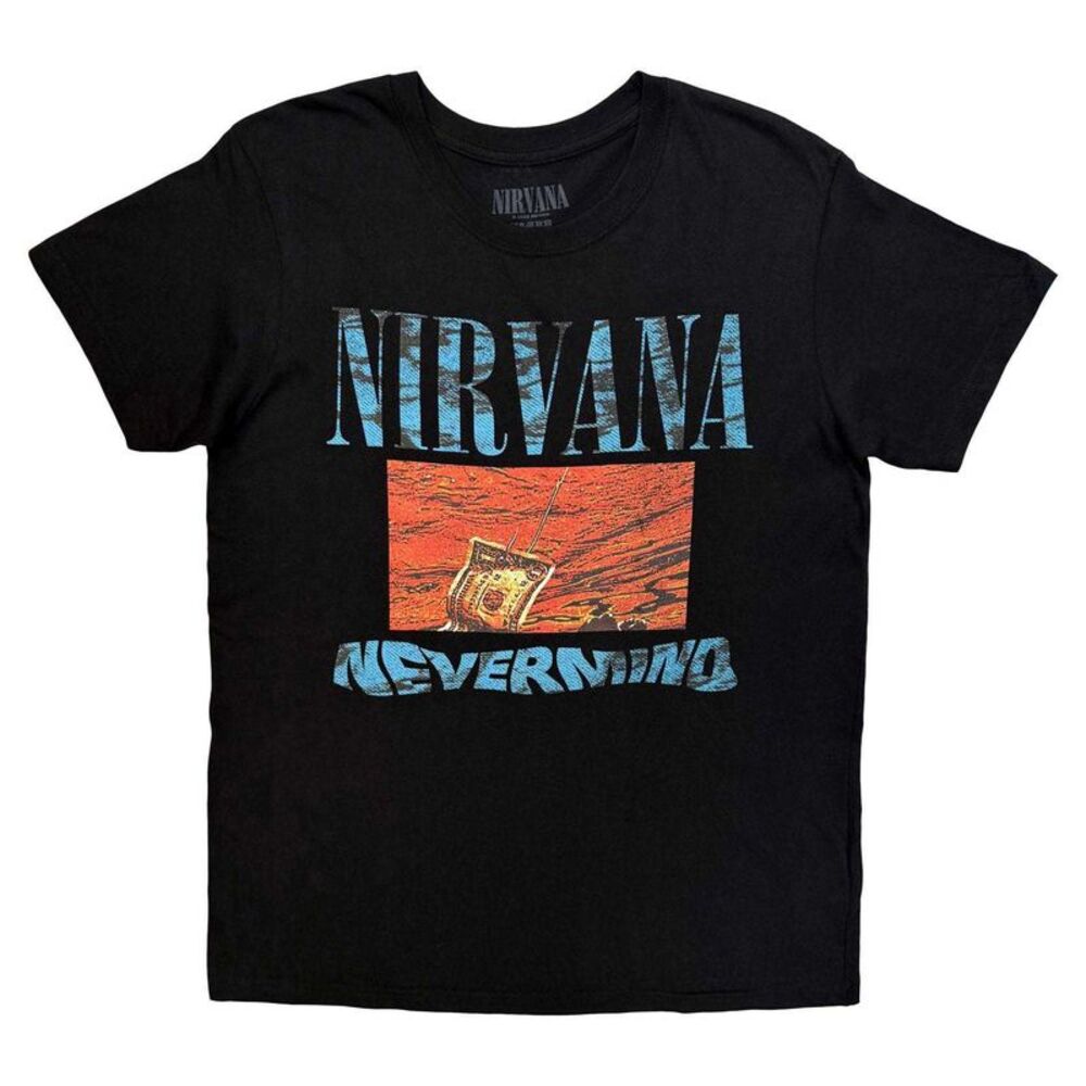 Nirvana Unisex Adult Waves T-Shirt / Black
